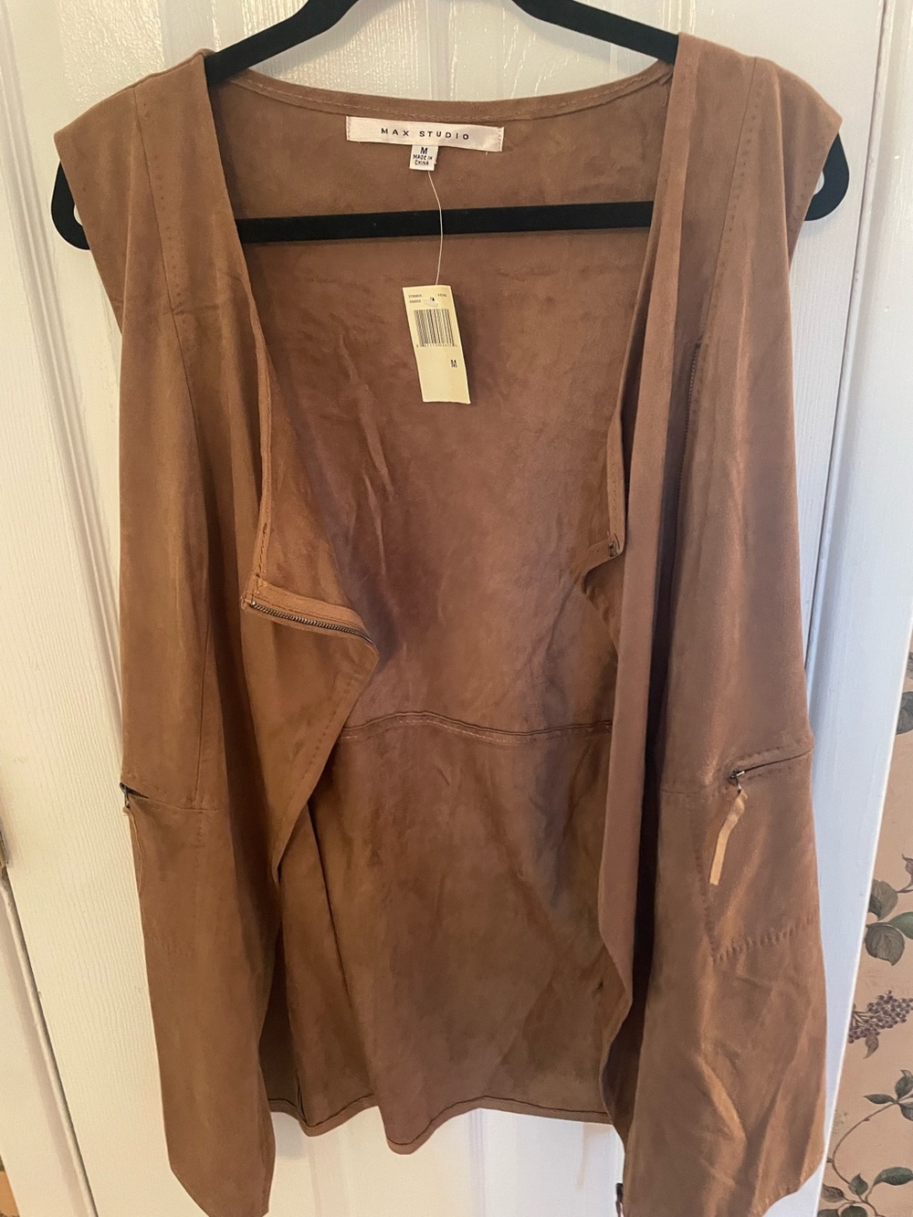 Max Studio Brown faux Suede Vest